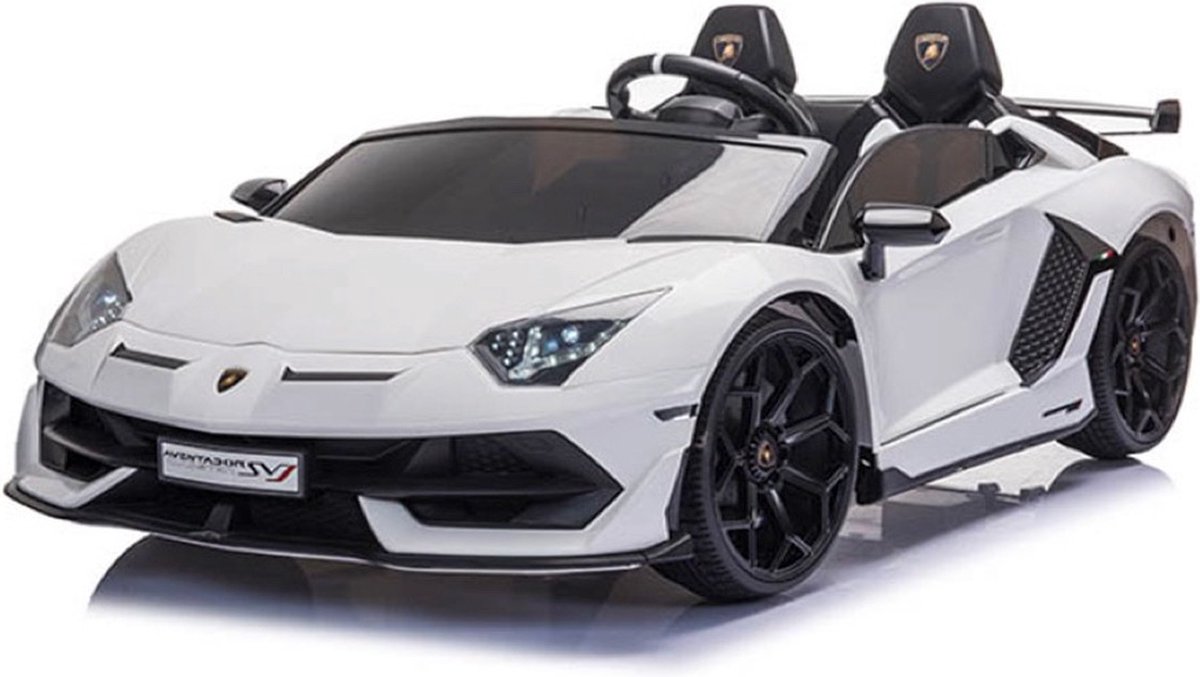 Lamborghini Aventador Wit 2-zits | Kinderauto 12V